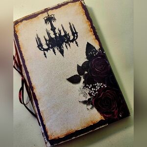 Junk Journal Booklet "GOTHIC LETTERS" Handmade Lg 8.5"x5.5" 40pgs Vtg. Victorian